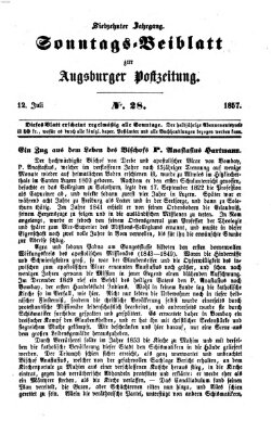 Augsburger Postzeitung Sonntag 12. Juli 1857