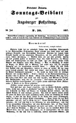 Augsburger Postzeitung Sonntag 26. Juli 1857