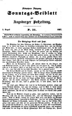 Augsburger Postzeitung Sonntag 2. August 1857