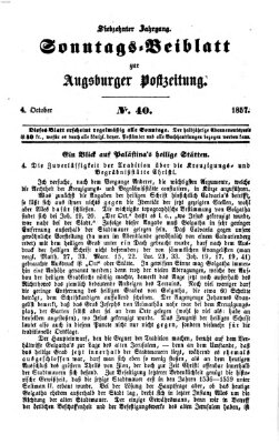 Augsburger Postzeitung Sonntag 4. Oktober 1857