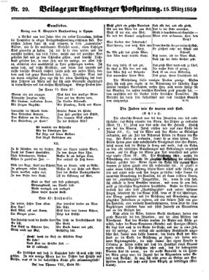 Augsburger Postzeitung Dienstag 15. März 1859
