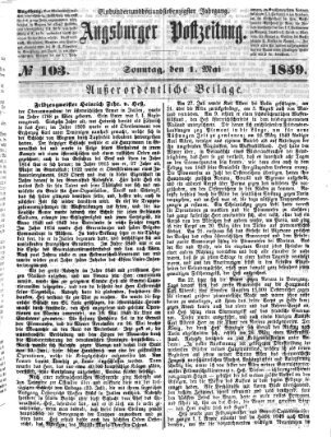 Augsburger Postzeitung Sonntag 1. Mai 1859