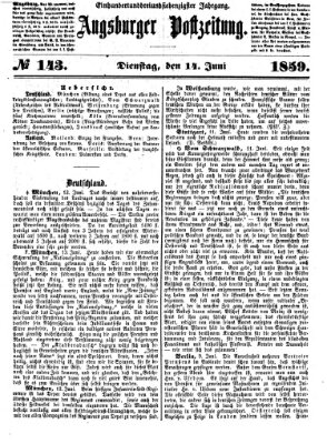 Augsburger Postzeitung Dienstag 14. Juni 1859