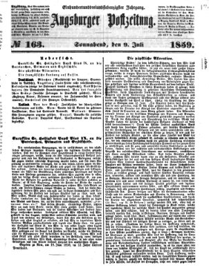 Augsburger Postzeitung Samstag 9. Juli 1859