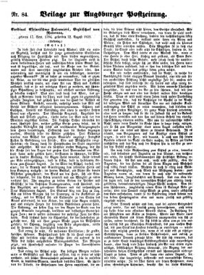 Augsburger Postzeitung Mittwoch 21. September 1859