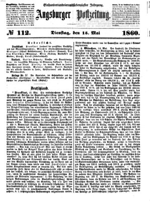 Augsburger Postzeitung Dienstag 15. Mai 1860
