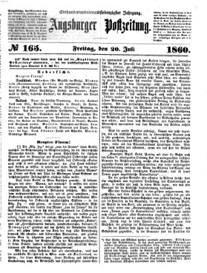 Augsburger Postzeitung Freitag 20. Juli 1860