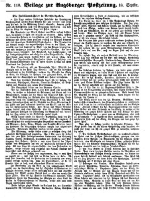 Augsburger Postzeitung Dienstag 18. September 1860