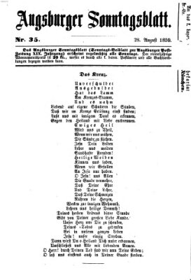 Augsburger Sonntagsblatt (Augsburger Postzeitung) Sonntag 28. August 1859