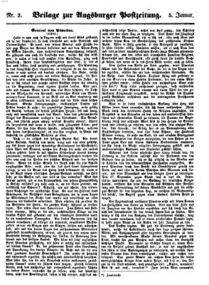 Augsburger Postzeitung Samstag 5. Januar 1861