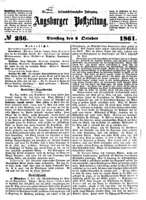 Augsburger Postzeitung Dienstag 8. Oktober 1861