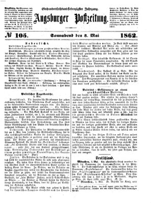Augsburger Postzeitung Samstag 3. Mai 1862
