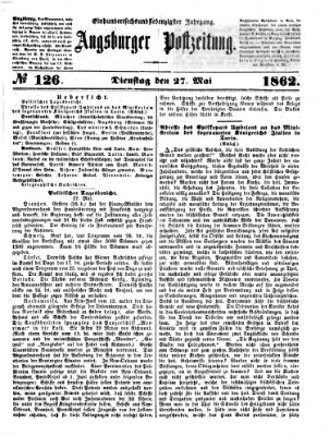 Augsburger Postzeitung Dienstag 27. Mai 1862