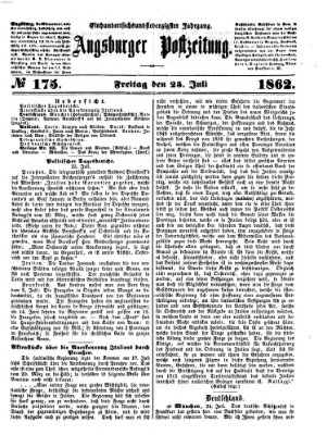 Augsburger Postzeitung Freitag 25. Juli 1862