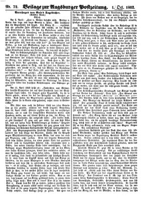 Augsburger Postzeitung Mittwoch 1. Oktober 1862
