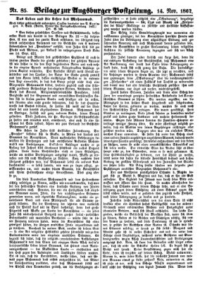 Augsburger Postzeitung Freitag 14. November 1862