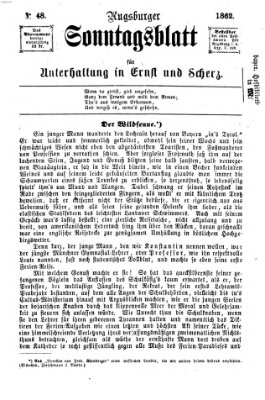 Augsburger Sonntagsblatt für Unterhaltung in Ernst und Scherz (Augsburger Postzeitung) Sonntag 30. November 1862