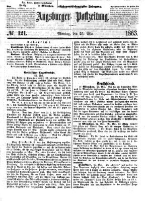 Augsburger Postzeitung Montag 25. Mai 1863