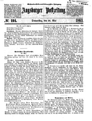 Augsburger Postzeitung Donnerstag 28. Mai 1863