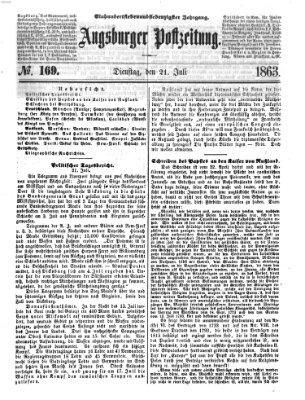 Augsburger Postzeitung Dienstag 21. Juli 1863