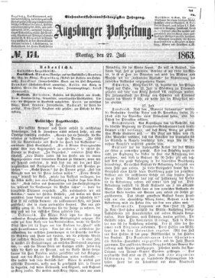 Augsburger Postzeitung Montag 27. Juli 1863