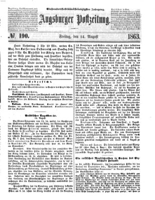 Augsburger Postzeitung Freitag 14. August 1863