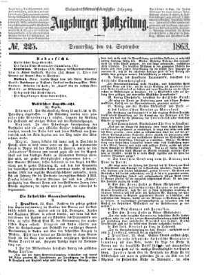 Augsburger Postzeitung Donnerstag 24. September 1863
