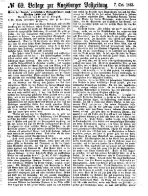 Augsburger Postzeitung Mittwoch 7. Oktober 1863