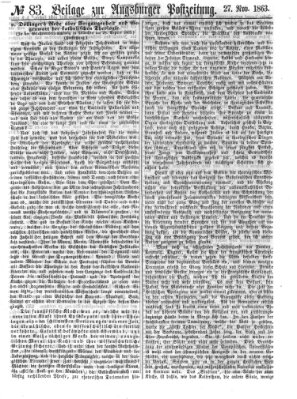 Augsburger Postzeitung Freitag 27. November 1863