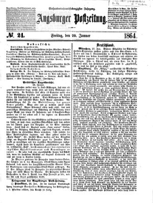 Augsburger Postzeitung Freitag 29. Januar 1864