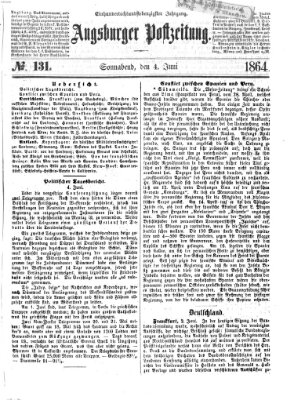 Augsburger Postzeitung Samstag 4. Juni 1864