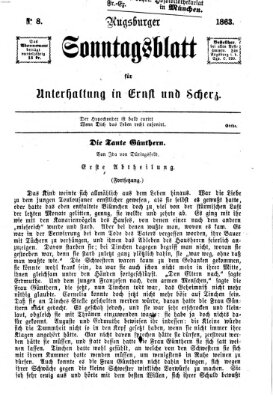 Augsburger Sonntagsblatt für Unterhaltung in Ernst und Scherz (Augsburger Postzeitung) Sonntag 22. Februar 1863