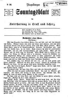Augsburger Sonntagsblatt für Unterhaltung in Ernst und Scherz (Augsburger Postzeitung) Sonntag 16. August 1863