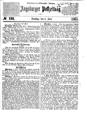 Augsburger Postzeitung Dienstag 6. Juni 1865