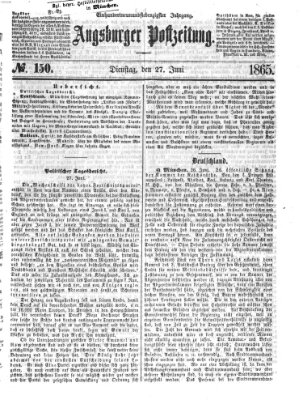 Augsburger Postzeitung Dienstag 27. Juni 1865