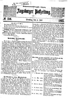 Augsburger Postzeitung Dienstag 4. Juli 1865