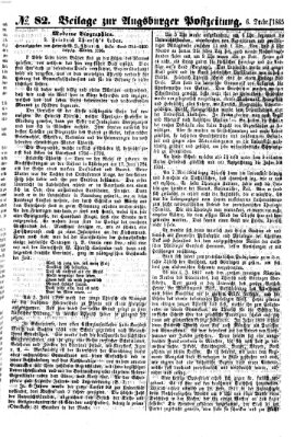 Augsburger Postzeitung Mittwoch 6. Dezember 1865