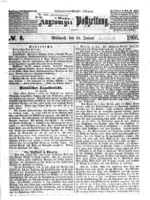 Augsburger Postzeitung Mittwoch 10. Januar 1866