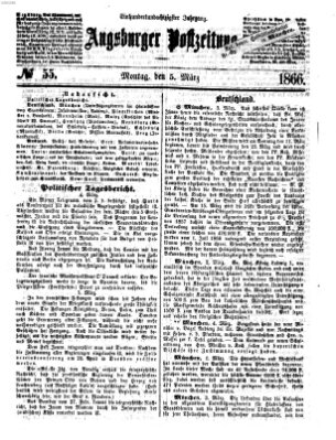 Augsburger Postzeitung Montag 5. März 1866