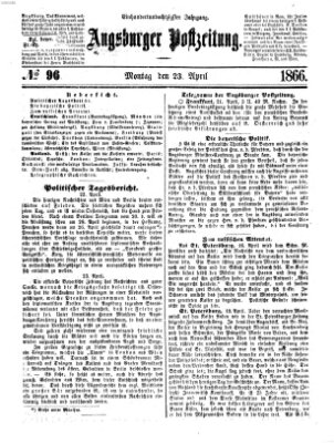 Augsburger Postzeitung Montag 23. April 1866