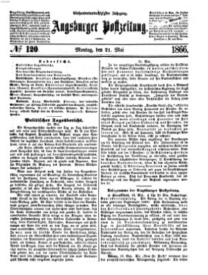 Augsburger Postzeitung Montag 21. Mai 1866