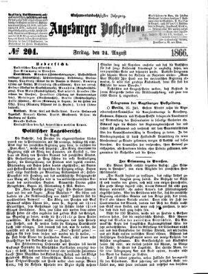 Augsburger Postzeitung Freitag 24. August 1866
