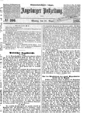 Augsburger Postzeitung Montag 27. August 1866