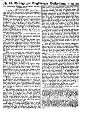 Augsburger Postzeitung Samstag 25. August 1866