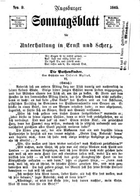 Augsburger Sonntagsblatt für Unterhaltung in Ernst und Scherz (Augsburger Postzeitung) Sonntag 5. März 1865