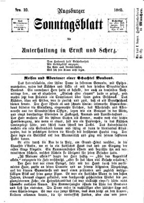 Augsburger Sonntagsblatt für Unterhaltung in Ernst und Scherz (Augsburger Postzeitung) Sonntag 12. März 1865