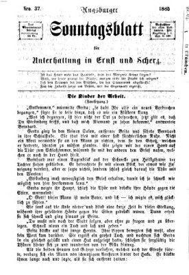 Augsburger Sonntagsblatt für Unterhaltung in Ernst und Scherz (Augsburger Postzeitung) Sonntag 17. September 1865