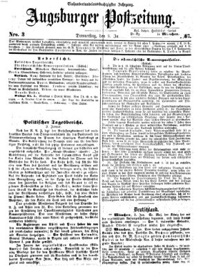 Augsburger Postzeitung Donnerstag 3. Januar 1867