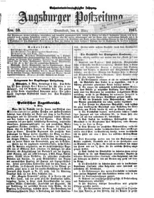 Augsburger Postzeitung Samstag 9. März 1867
