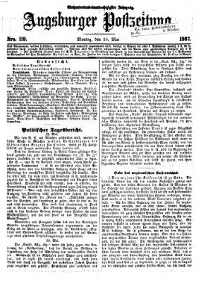 Augsburger Postzeitung Montag 20. Mai 1867